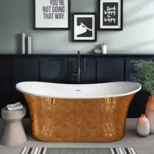 Image of Copper Effect Freestanding Double Ended Slipper Bath 1705 x 755mm - Elementa