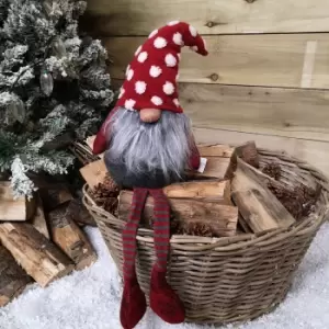 Image of 67cm Festive Christmas Gonk with Dangly Legs & Red Polka Dot Hat