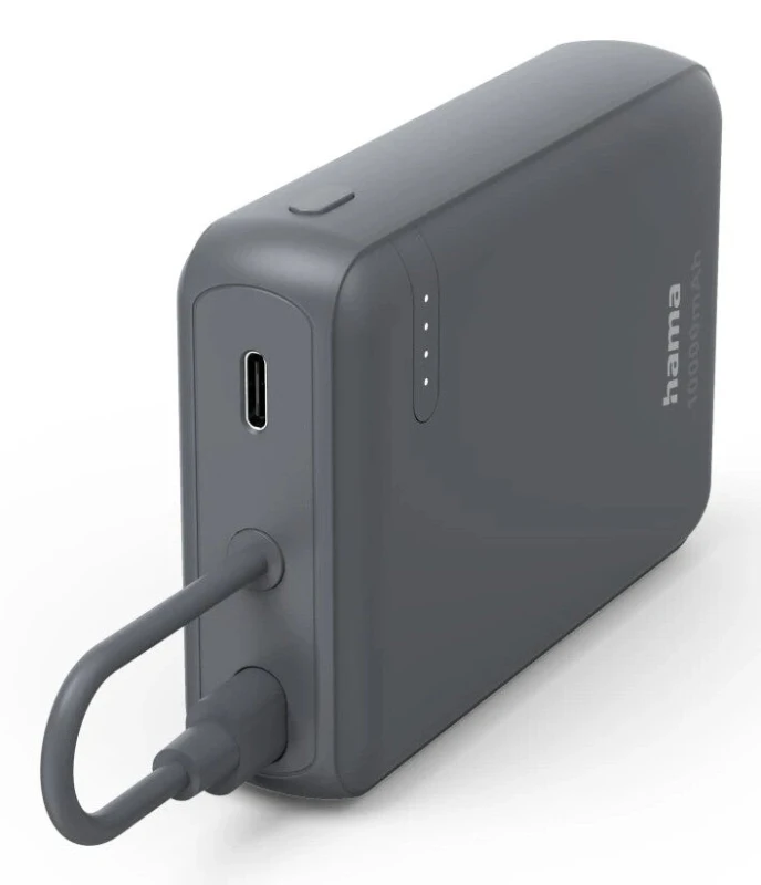 Image of Hama 00201739 Power Pack Travel 10000Mah 2 USB-C Outputs Anthracite 00201739