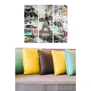 Image of MDF406995166 Multicolor Decorative MDF Painting (3 Pieces)