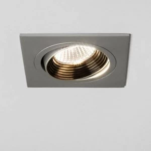 Image of LED 1 Light Square Adjustable Recessed Spotlight Aluminium
