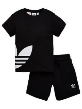 Image of Adidas Originals Bg Trefoil Shorts Set - Black