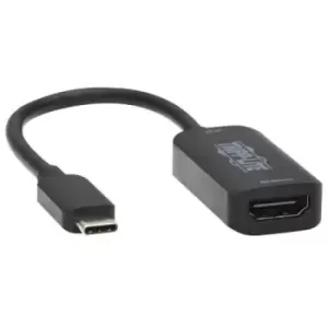 Image of Tripp Lite U444-06N-HDR-B USB-C to HDMI Active Adapter Cable (M/F) 4K 60 Hz HDR 4:4:4 DP 1.2 Alt Mode HDCP 2.2 Black 6 in. (15.2 cm)