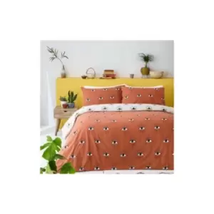 Image of Furn Theia Eye Duvet Cover Set (Double) (Pink Clay) - Pink Clay