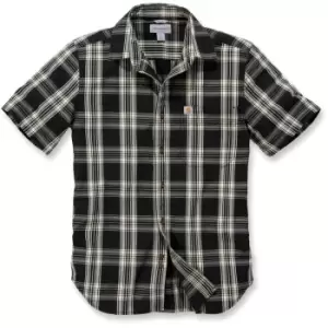Image of Carhartt Mens Short Sleeve Essential Open Collar Plaid Shirt XL - Chest 46-48' (117-122cm)