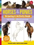 Image of horses and ponies drawing and activity book learn to draw 17 different bree