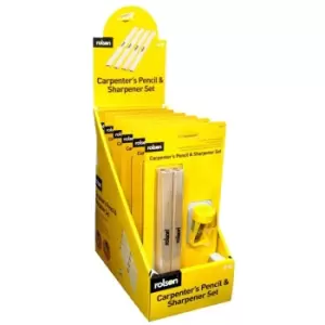 Image of Rolson 4PC Carpenter Pencil/Sharpener