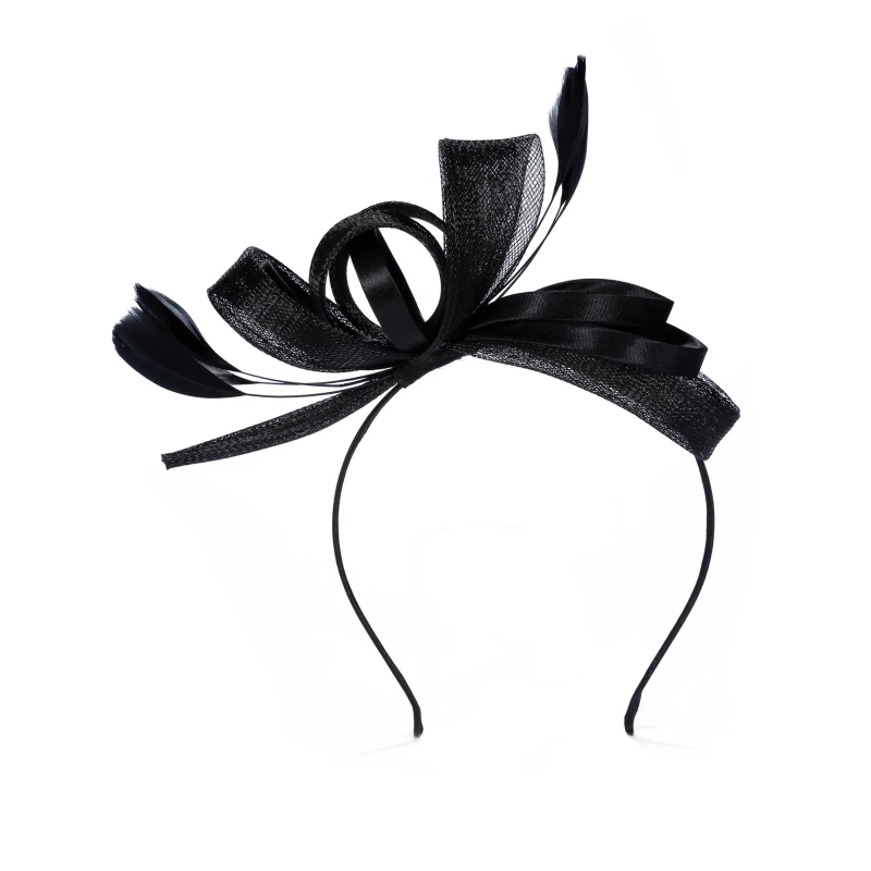 Image of Jon Richard Black Medium Fascinator Headband Fascinators One Size Black 87957103000