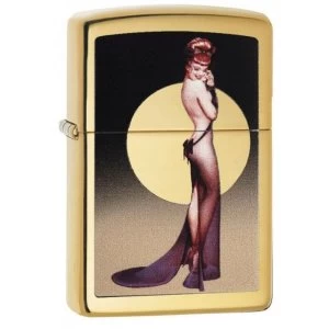 Image of Zippo Olivia High Polish Brass Finish Windproof Lighter