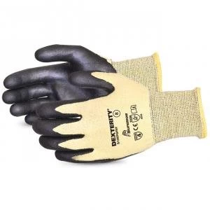 Image of Superior Glove Dexterity Palm Coated Cut Resistant Black 7 Ref