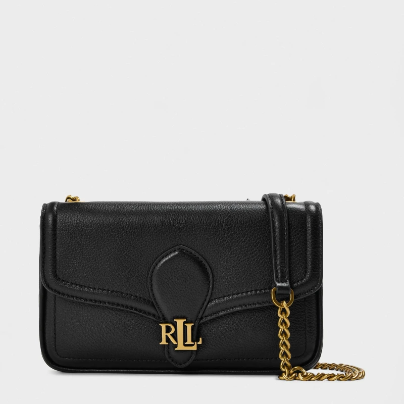 Image of Lauren by Ralph Lauren Womens Bradley Wallet On Chain BLACK female One Size