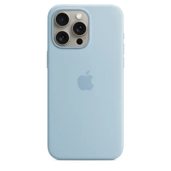 Image of Apple iPhone 15 Pro Max Silicone Case with MagSafe - Light Blue MWNR3ZM/A