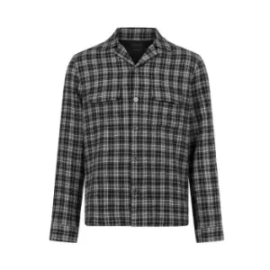 Image of AllSaints AllSaints Sonoma Long Sleeve Shirt Mens - Black