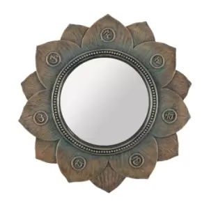 Image of Bronze Chakra Flower Wall Mirror