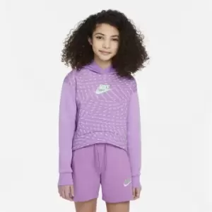 Image of Nike Swoosh F Hoodie Girls - Purple