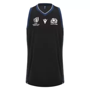 Image of Macron Scotland Rugby Basketball Singlet 2023 2024 Adults - Black