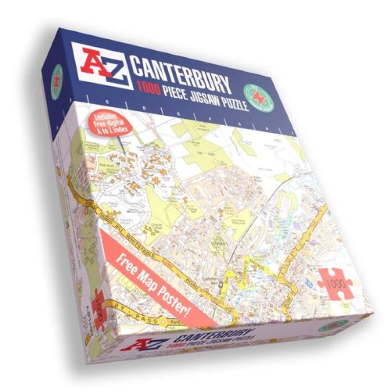 Image of A to Z A to Z Map of Canterbury 1000 Piece Jigsaw Puzzle