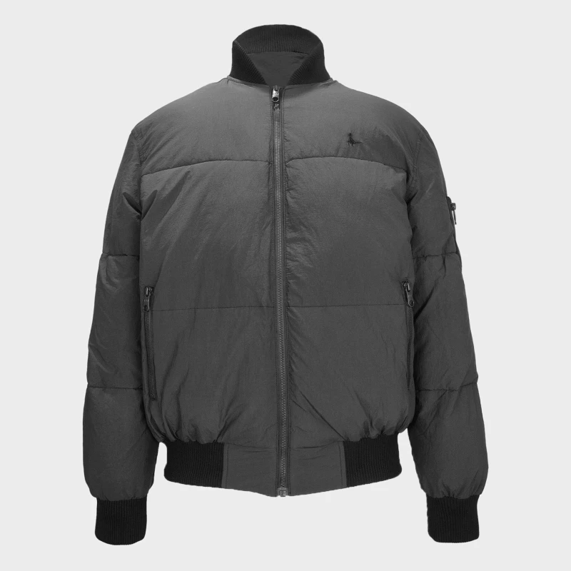 Image of Jack Wills Mens Water and Wind Resistant Oversized Fit Short Puffer Jacket Black male S