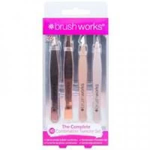 Image of Brushworks Tweezers HD Combination Tweezer Set - Gold