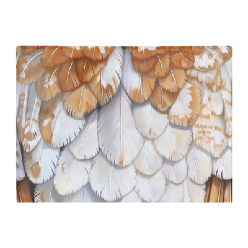 Image of Warren Reed Designer Barn Owl Feather Print Chopping Board