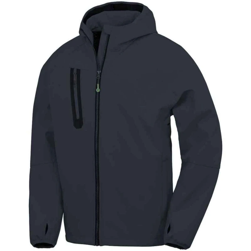 Image of Result Result Men Hooded 3 Layer Printable Soft Shell Jacket in Navy Size: X-Small Navy XS Male 5063750387987