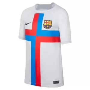 Image of Nike FC Barcelona 2022/23 Stadium Third Football Shirt 2022/2023 Junior Boys - Grey