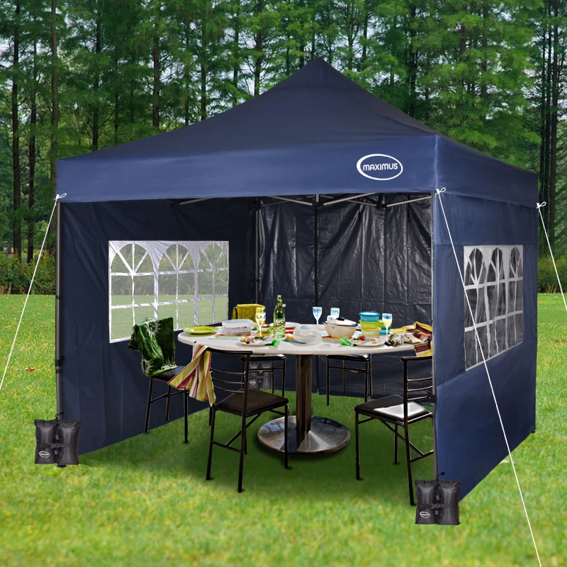Image of MCC DIRECT Mcc Direct - maximus Heavy Duty Gazebo 3x3m Pop Up Commercial Gazebo Market Stall Marquee ws blue GZ3111