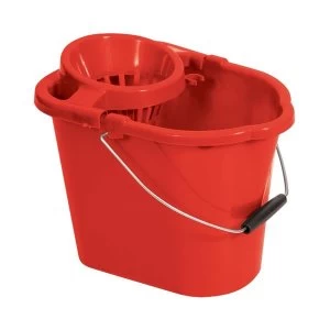 Image of Oval Mop Bucket 12 Litre Red