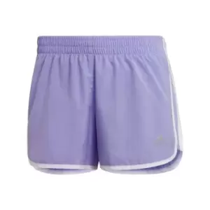 Image of adidas Marathon 20 Shorts Womens - Light Purple / White