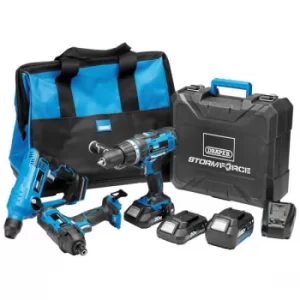 Image of Draper 40449 Storm Force 20V Cordless Fixing Kit (8 Piece)