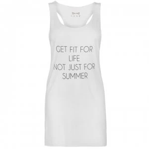 Image of USA Pro Slogan Vest Ladies - White Fit Life