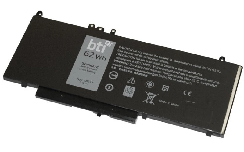 Image of BTI 4-cell 62Wh HK6DV compatible laptop battery for Dell Latitude E547
