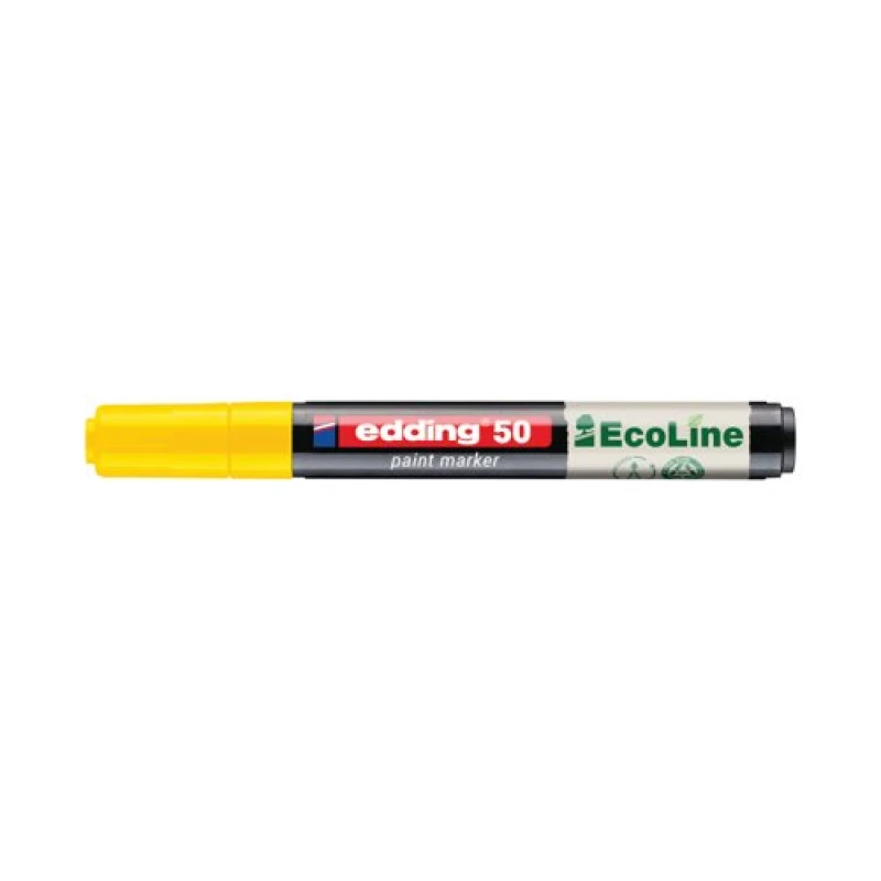 Image of Edding Edding E-50 Water-Based Paint Marker Medium Yellow (Pack of 10) 4-50-005/10 4-50-005/10