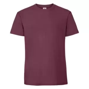 Image of Fruit Of The Loom Mens Ringspun Premium T-Shirt (2XL) (Burgundy)