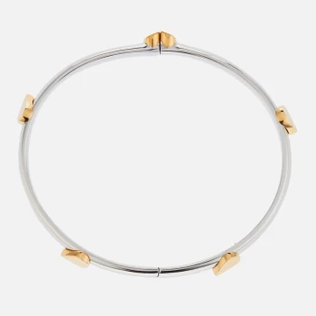 Image of Kate Spade New York Womens Heartful Hinged Bangle - Gold/Silver