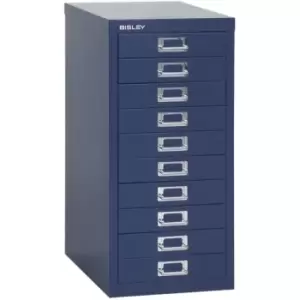 Image of Bisley 10 Drawer Metal Filing Cabinet - Blue