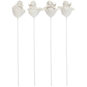 Image of Sitting Cherub on a Rose Stick Pack Of 12