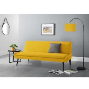 Image of Julian Bowen Gaudi 2 Seater Curled Base Sofabed Mustard