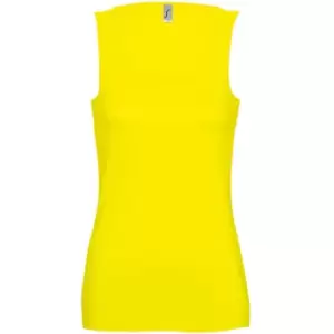 Image of SOLS Womens/Ladies Jane Sleeveless Tank / Vest Top (XL) (Lemon)