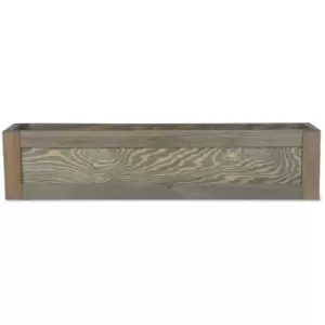 Image of Outdoor Aldsworth Trough Flower Planter Pot 90cm Spruce Wooden - Garden Trading