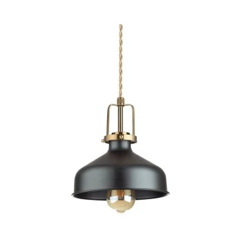 Image of Ideal Lux Lighting - Ideal Lux ERIS-2 - Indoor Dome Ceiling Pendant Lamp 1 Light Black, E27
