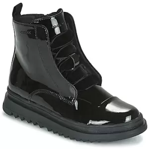 Image of Geox GILLYJAW girls's Children's Mid Boots in Black. Sizes available:10 kid,11 kid,11.5 kid,12 kid,13 kid,1 kid,1.5 kid,2.5
