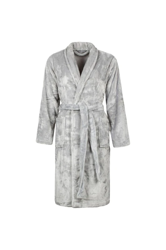 Image of SOCKSHOP Heat Holders Womens 1 Pack Fleece Dressing Gown in Grey Size: XL Grey Female XL