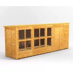 Image of 16x4 Power Pent Potting Shed Combi Building including 6ft Side Store
