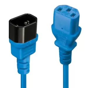 Image of Lindy 1m C14 to C13 Extension Cable, blue