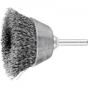 Image of PFERD HORSE Cup brush unzopft 50 x 20 mm wire thickness 0.3mm With shaft o 6mm 43703001 5 pc(s)