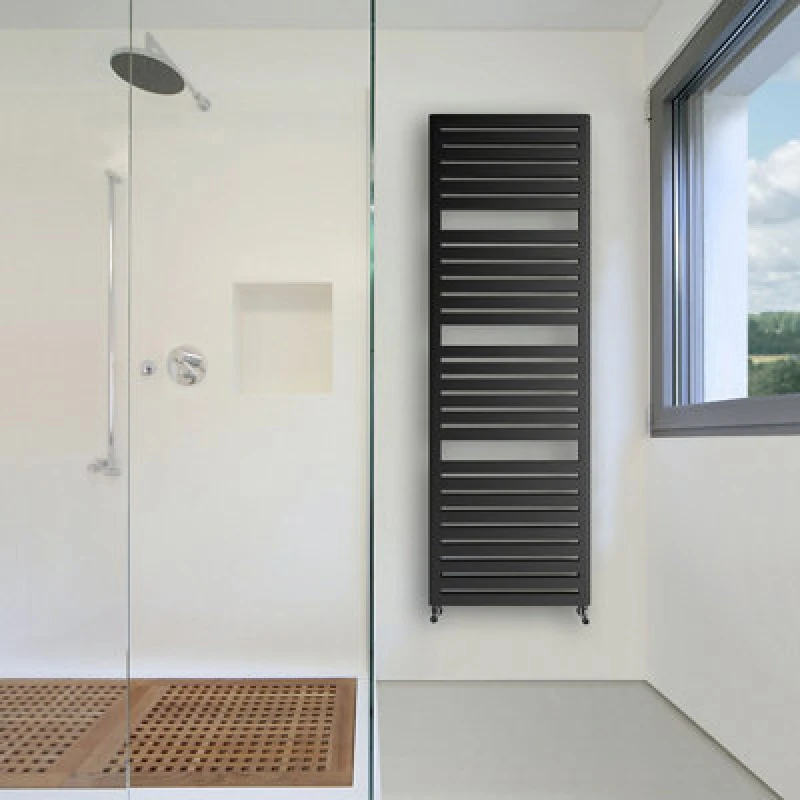 Image of Terma Salisbury Metallic Black Towel Warmer (W)540mm X (H)1635mm