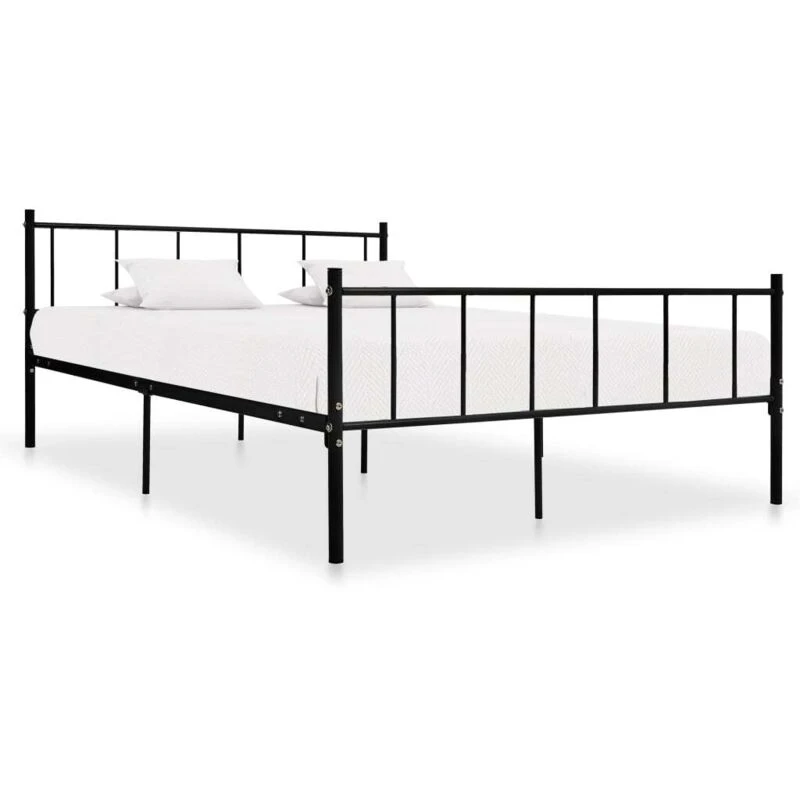 Image of VIDAXL Bed Frame without Mattress Black Metal 180x200cm Super King Vidaxl 8719883979601