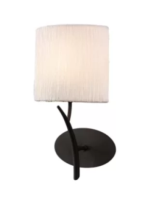 Image of Eve Wall Lamp 1 Light E27, Anthracite with White Oval Shade