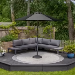 Image of Harbour Lifestyle Triton 2.5M Aluminium Parasol - Grey